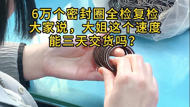 6万只密封圈全检复检，挑战三天交货