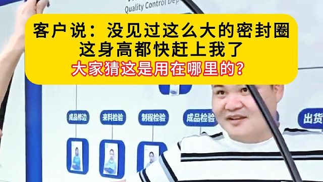 大家猜这么大的密封圈是用在哪里的？
