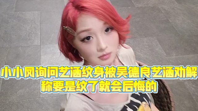 【小小小酷哥】小小凤询问艺涵纹身被吴德良艺涵劝解，称要是纹了就会后悔的