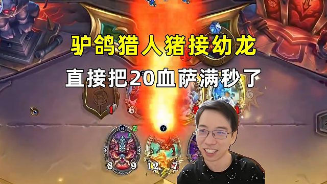 驴鸽：猎人猪接幼龙，直接把20血萨满秒了！