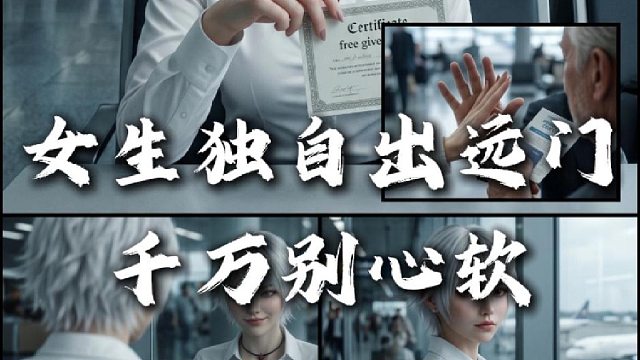 女生独自出远门一定要注意安全