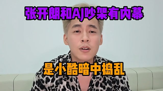 张开朗和AJ吵架有内幕，是小酷暗中捣乱？