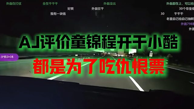 AJ评价童锦程开干小酷，都是为了吃仇恨票