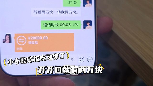 小小酷软饭吃习惯了，开开口就有两万块