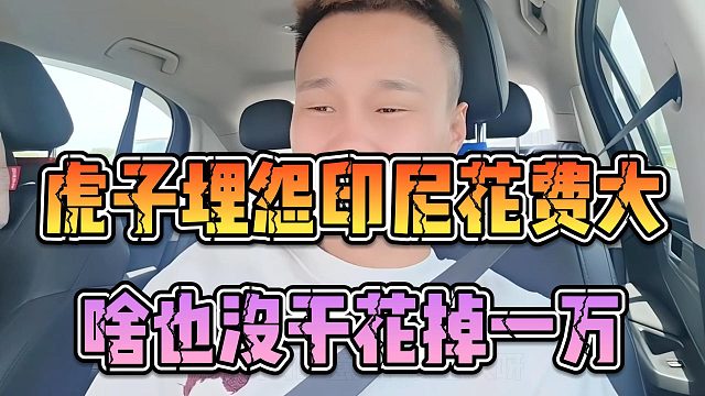 虎子埋怨印尼花费大，啥也没干花掉一万