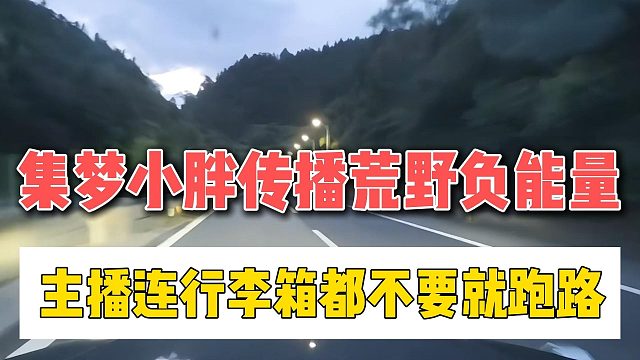 集梦小胖传播荒野负能量，主播连行李箱都不要就跑路