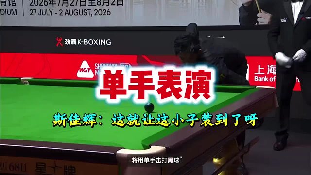 斯佳辉：这就让这小子装到了呀