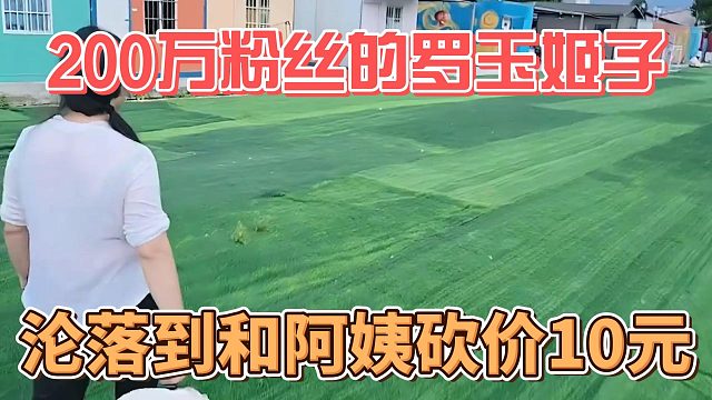200万粉丝的罗玉姬子，沦落到和阿姨砍价10元