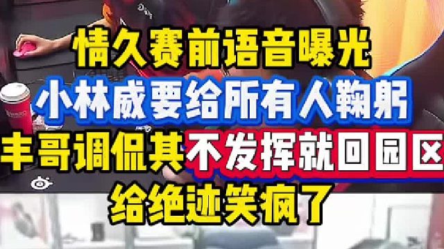 情久赛前语音曝光，小林威要给所有人鞠躬，丰哥压力其不发挥就回园区，给绝迹笑疯了！#CFPLS28总决