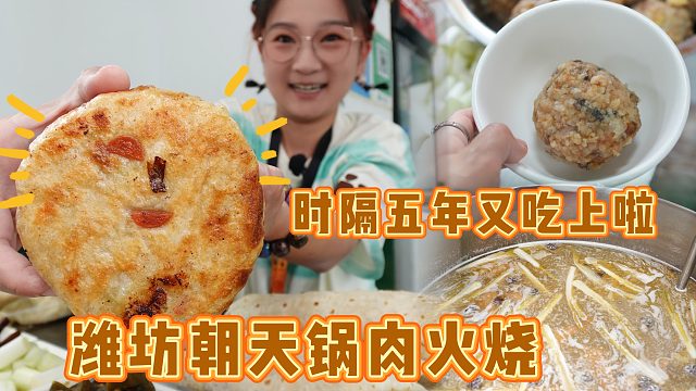 【逛吃潍坊】时隔五年我又吃上朝天锅和肉火烧啦！就着肉汤嘎嘎香