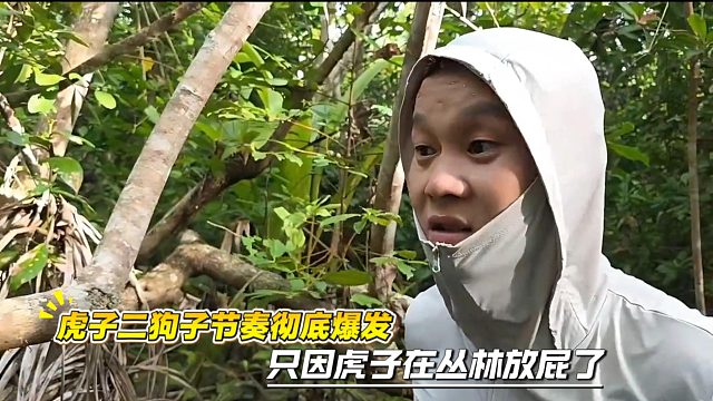 虎子二狗子节奏彻底爆发，只因虎子在丛林放屁了