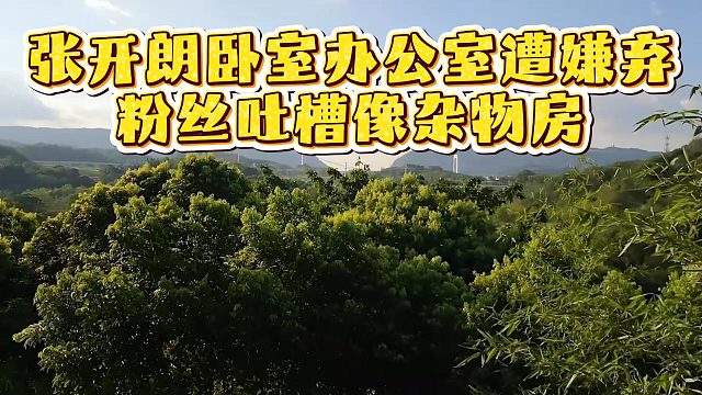 张开朗卧室办公室遭嫌弃，粉丝吐槽像杂物房