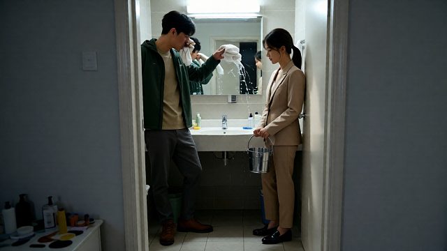 他扶正镜子的动作不再随意，她眼角的坚冰初融！这无声的画面，是不是比吵架更说明问题？