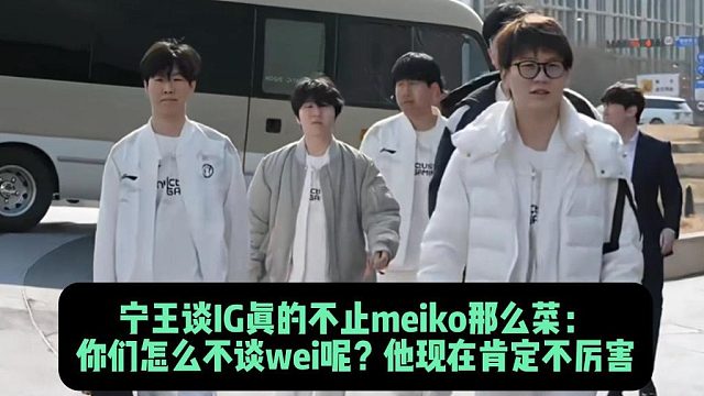 宁王谈IG真的不止meiko那么菜： 你们怎么不谈wei呢？他现在肯定不厉害