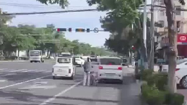 这是平时骑车骑习惯了吗，直接把新能源小车当电动车开了