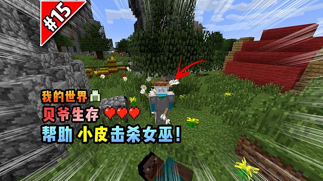 我的世界贝爷生存：帮助小皮击杀女巫！