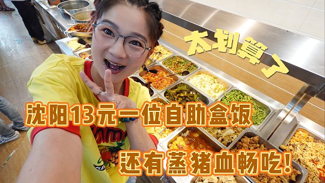【逛吃沈阳】13块钱自助盒饭几十大种菜畅吃！猪血女王限时回归
