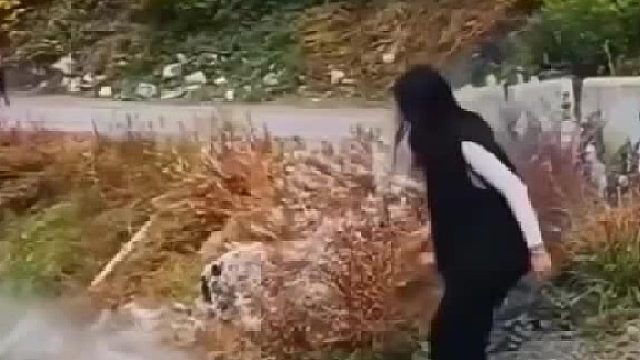 前一秒高冷女神，后一秒狼狈回头，这表情我能笑一年！