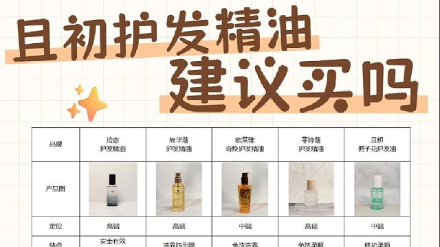 且初护发精油建议买吗？日常护发精油怎么选？详细测评分析