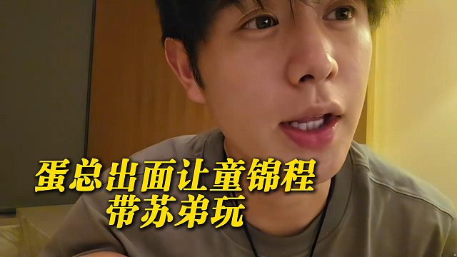 蛋总出面让童锦程带苏弟玩，苏弟也同意了