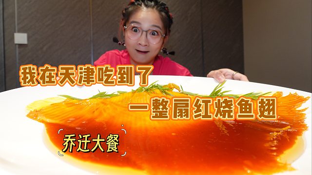 【逛吃天津】吃到了整扇红烧鱼翅！锅塌海肠捞饭！乔迁大餐夯爆了