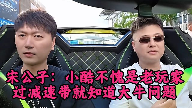 宋公子：小酷不愧是老玩家，过减速带就知道大牛问题