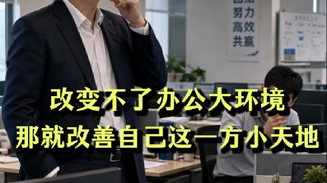 改变不了办公大环境，那就改善自己这一方小天地
