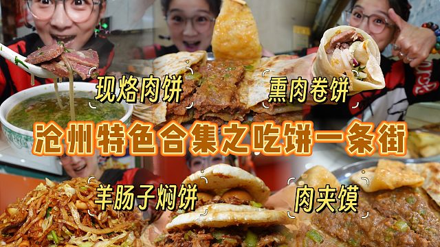 【逛吃沧州】焖饼肉饼熏肉大饼！曙光路吃饼合集！果然河北没孬饼