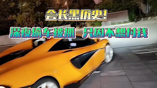 会长黑历史！深夜偷车被抓，只因不想付钱