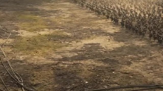 数千名微小士兵和巨龙攻城拍摄现场