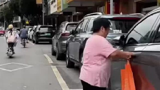 车主注意！下车切记锁好车门！