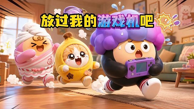 可恶的香蕉猫害我的游戏机被妈妈藏起来了！
