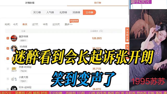 迷醉看到会长起诉张开朗，笑到变声了