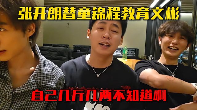 张开朗替童锦程教育文彬，自己几斤几两不知道啊