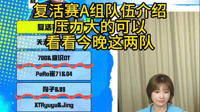 压力拉满复活赛7进3A组介绍！