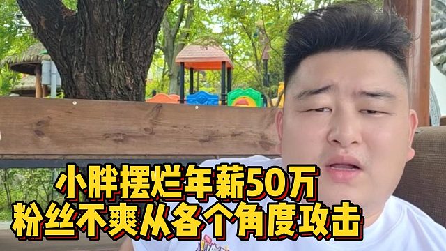 小胖摆烂年薪50万，粉丝不爽从各个角度攻击