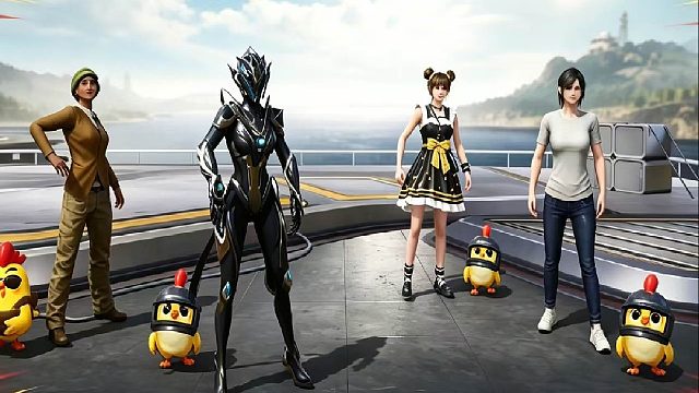 一家四口组队去吃鸡