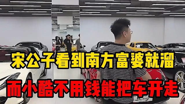 宋公子看到南方富婆就溜，而小酷不用钱能把车开走