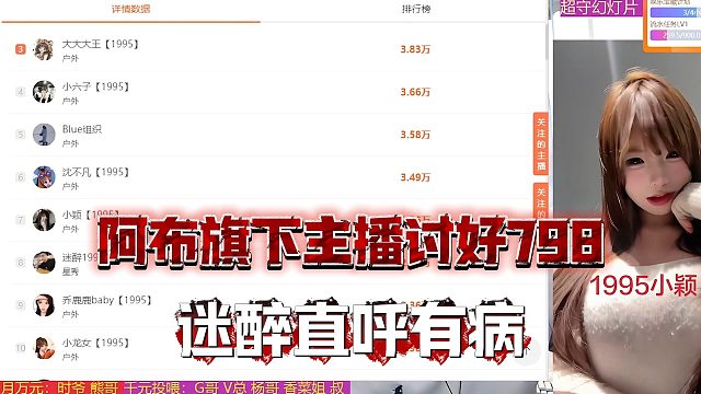 阿布旗下主播讨好798，迷醉直呼有病