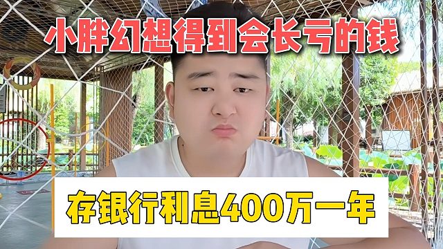 小胖幻想得到会长亏的钱，存银行利息400万一年