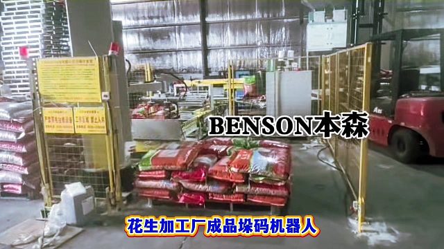 花生加工厂成品立柱垛码机器人