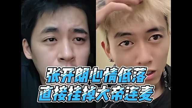 张开朗心情低落，直接挂掉大帝连麦