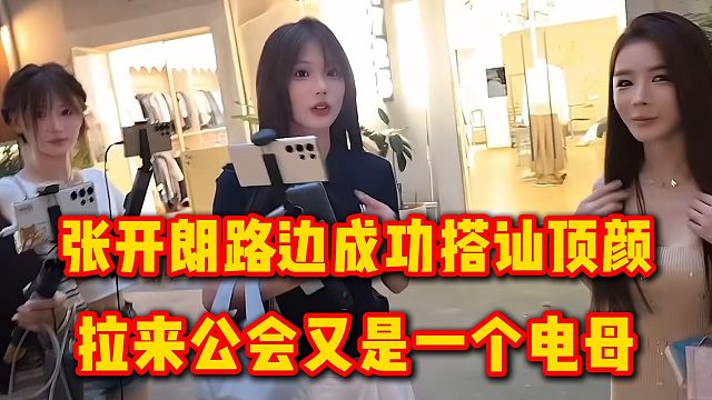 张开朗路边成功搭讪顶颜，拉来公会又是一个电母