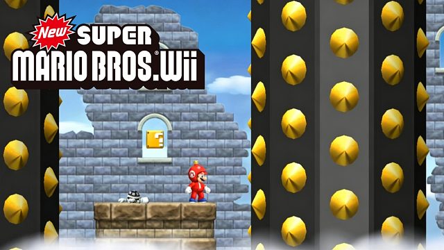 WII游戏《新超级马里奥》，这么多狼牙棒，谁能顶住