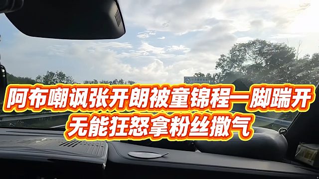 【集梦阿布】阿布嘲讽张开朗被童锦程一脚踹开，无能狂怒拿粉丝撒气