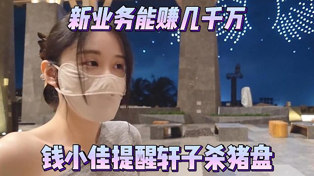 新业务能赚几千万，钱小佳提醒轩子杀猪盘