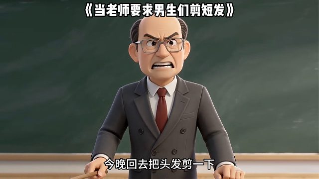 当老师要求男生们剪短发