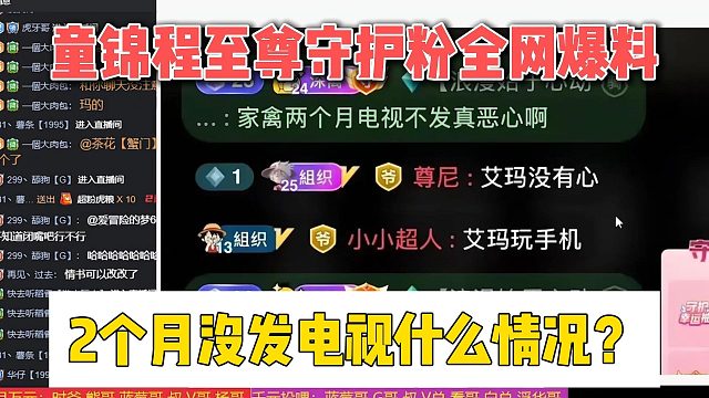 童锦程至尊守护粉全网爆料，2个月没发电视什么情况？