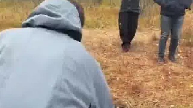 众人手持木棍试图推动土地，多次尝试过后地面依旧纹丝不动