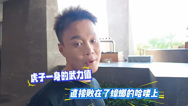 虎子一身的武力值，直接败在了蟑螂的哈喽上